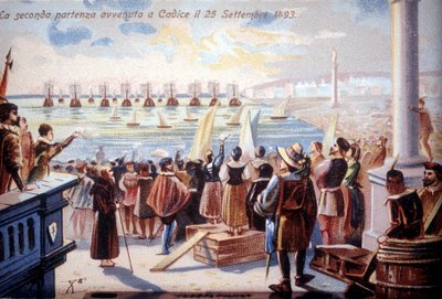 The second departure of Christopher Columbus from Cadiz on September 25, 1493 by Unknown artist