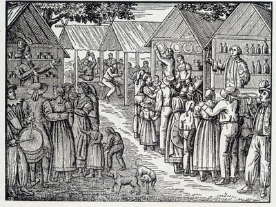 The two charlatans - from a wood engraving by Unknown artist