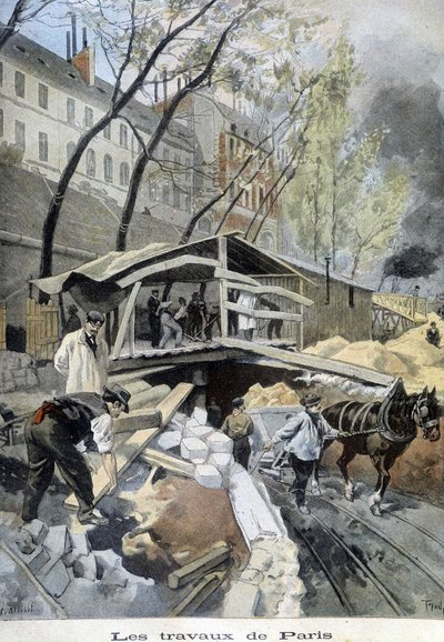 The Works of the Metro in Paris - in 