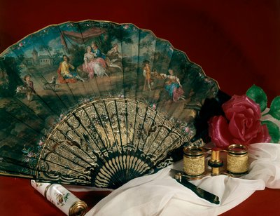 Theatre Accessories: Fan and Binoculars by Unknown artist