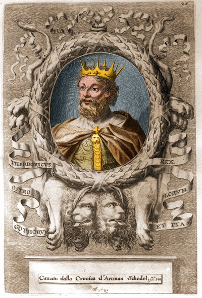 Theodoric I the Great (c. 454-526), king of the Ostrogoths (474-526) and founder of the Ostrogoth kingdom in Italy by Unknown artist