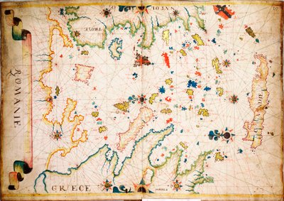 This Type of Early Vellum Sea Chart Originated in the Mediterranean in the 13th Century by Unknown artist