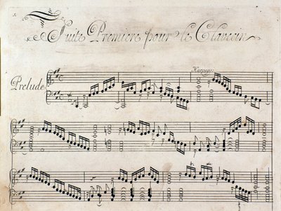 Title Page of Musical Score of Suite of Instrumental Pieces by G. F. Handel by Unknown artist