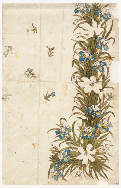 Trial-proof for a Printed Vertical Border by Unknown artist