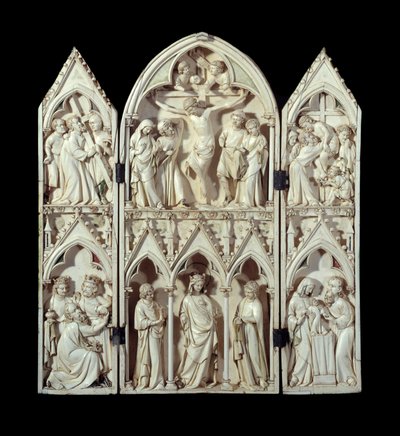 Triptych of Saint-Sulpice du Tarn: Carriage of the Cross, Crucifixion, Descent of the Cross, Adoration of the Magi, Glorious Virgin, Presentation at the Temple by Unknown artist