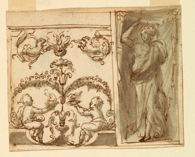 Two Projects for Painted Decorations of Panels by Unknown artist