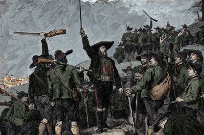 Tyrolean patriot Andreas Hofer (1767-1810) - Rebellion of Tyrol (Tyrolean) in 1809: The Tyrolean patriot Andreas Hofer by Unknown artist