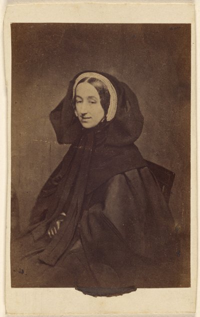Unidentified Woman Dressed in All Dark Clothes, Seated by Unknown artist