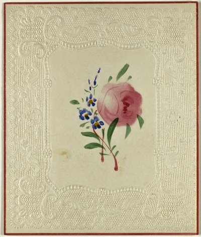 Untitled Valentine (Large Pink and Small Blue Flowers) by Unknown artist