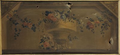 Vase of flowers in a niche. Between 1769 and 1789 by Unknown artist