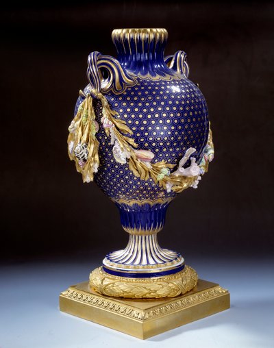 Vase with fish tail in hard porcelain. Around 1765-1770. Paris. Musee du Louvre by Unknown artist