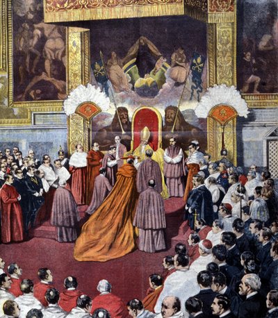 Vatican Consistory Presided by Pope Leo XIII by Unknown artist