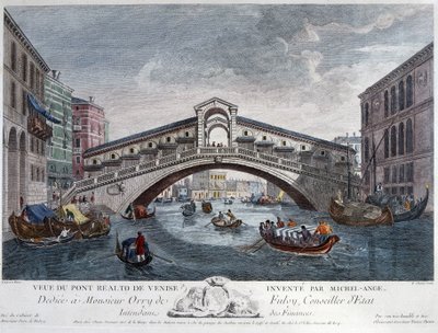 Venice, view of the Rialto Bridge - Optics by Unknown artist