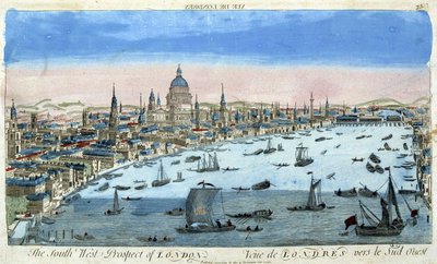 View of London and the Thames, southwest - optical view by Unknown artist