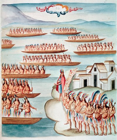 View of Tlatelolco Surrounded by the Lagoon, Mexico by Unknown artist