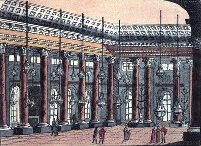 View of a ceremonial hall of Schonbrunn Castle, former residence of the Austrian Imperial Family, engraving from 1820 by Unknown artist