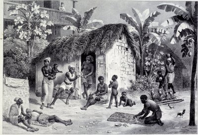 View of a Plantation with a Carbon of Negres in the West Indies by Unknown artist