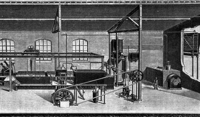 View of an ice factory in 1860 (Customs installation) by Unknown artist