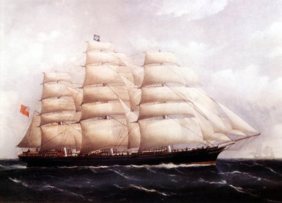 View of the Cutty Sark, British Ship Painting of the 19th century by Unknown artist