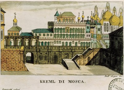 View of the Kremlin, Moscow, Russia from travels from St. Petersburg to Germany by Georg Reinbeck by Unknown artist