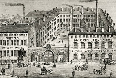 View of the Mappin Brothers cutlery factory in London (detail) by Unknown artist
