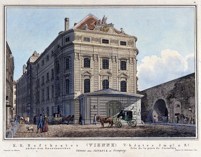 View of the National Hoftheater in Vienna in the 19th Century by Unknown artist