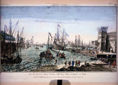View of the Port of Civitavecchia, Italy by Unknown artist