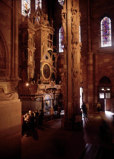 View of the astronomical clock of the cathedral of Strasbourg. Bas Rhin (67) by Unknown artist