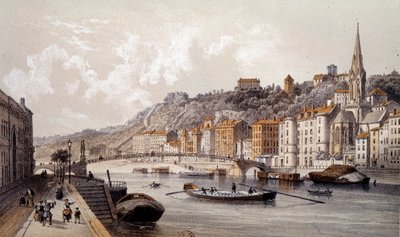 View of the City of Lyon from the Quai Tilsitt by Unknown artist