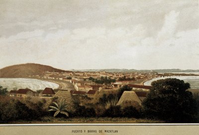 View of the city of Mazatlan on the coast of the Pacific Ocean, Mexico by Unknown artist