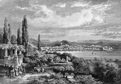 View of the city of Trieste (in the Austrian period), engraving from 1885 by Unknown artist