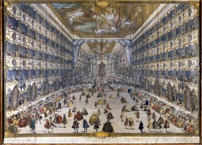 View of the Ducal Theatre in Milan on 28/5/1747 on the Occasion of the Feast for the Birth of Archduke Leopold of Austria (Leopold II of Habsburg Lorraine) (1747-1792) by Unknown artist