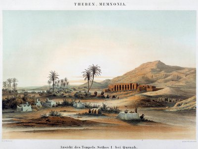 View of the Funeral Temple of Seti I by Unknown artist