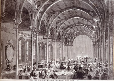View of the Main Restaurant at the 1862 International Exhibition in London by Unknown artist