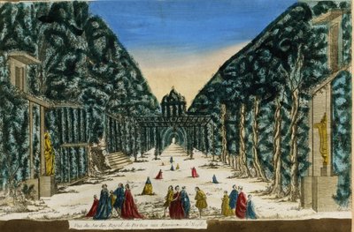View of the royal garden of Portici near Naples in 1760 by Unknown artist