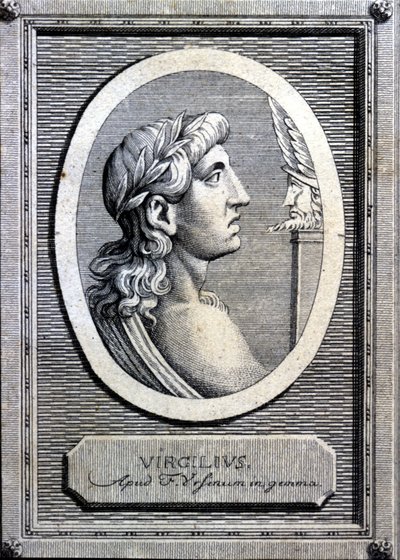Virgil (70 - 19 BC), Latin poet. 18th century engraving. by Unknown artist