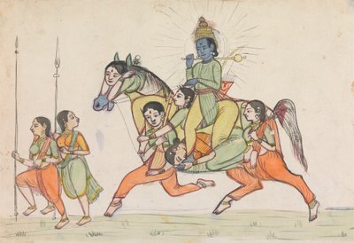 Vishnu Riding a Horse Composed of Female Attendants by Unknown artist