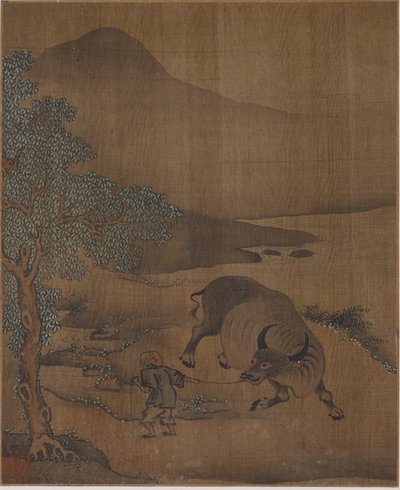 Water Buffalo and Herdboy by Unknown artist
