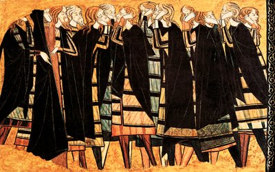 Weeping in Black Cape on the Tomb of Knight Don Sancho Saiz de Carillo (Detail) by Unknown artist