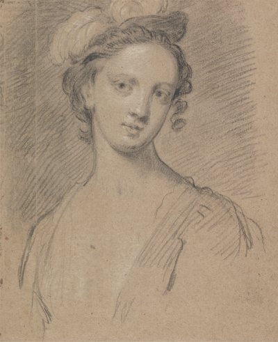 Woman Wearing a Feathered Headdress by Unknown artist
