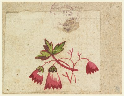 Woodblock Trial Proof for a Printed Textile by Unknown artist