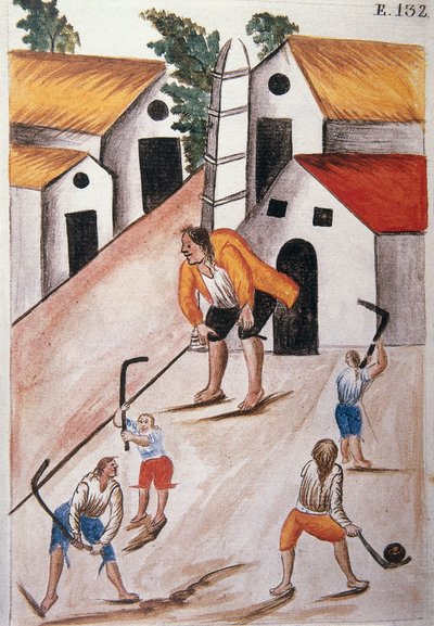 Young Indians Playing Ball, from the Book 