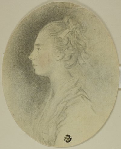 Young Woman in Profile with Ribbon in Her Hair by Unknown artist