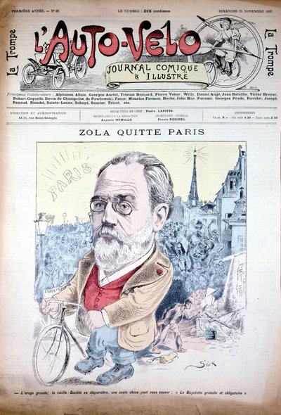 Zola Leaves Paris by Bike - in 