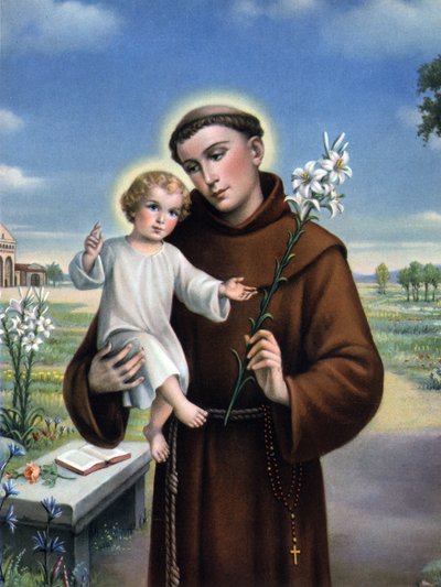 Pious image: representation of Saint Anthony of Padua known as the Thaumaturge by Unknown artist