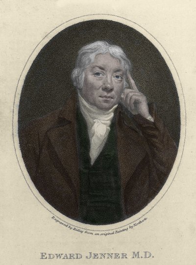 Portrait of Edward Jenner (1749-1823), English doctor, discoverer of immunity against smallpox. by Unknown artist