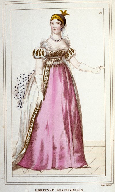 Portrait of Hortense de Beauharnais, daughter of Alexandre de Beauharnais and Joséphine Tascher of the Pagerie by Unknown artist