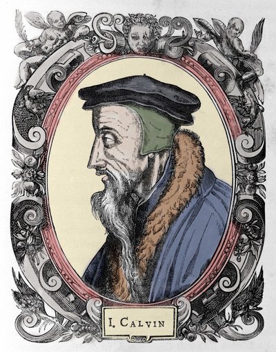 Portrait of Jean Calvin (1509-1564), French religious reformer and writer by Unknown artist