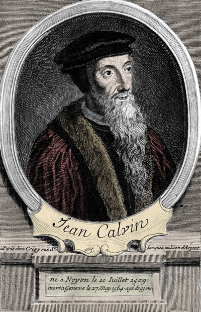 Portrait of Jean Calvin (1509-1564), French religious reformer and writer. by Unknown artist