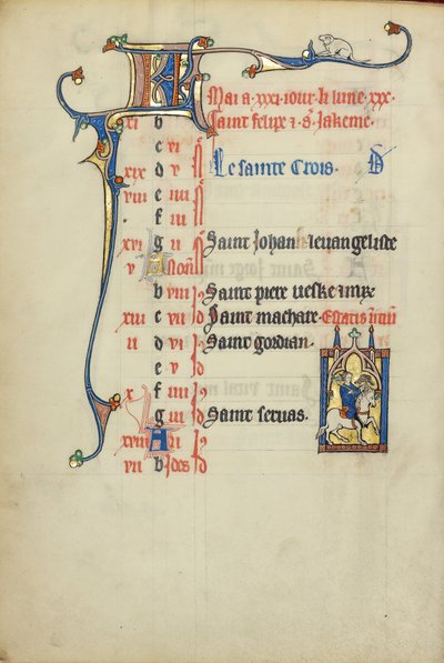 Calendar Page for May; Hawking by Unknown artist/maker